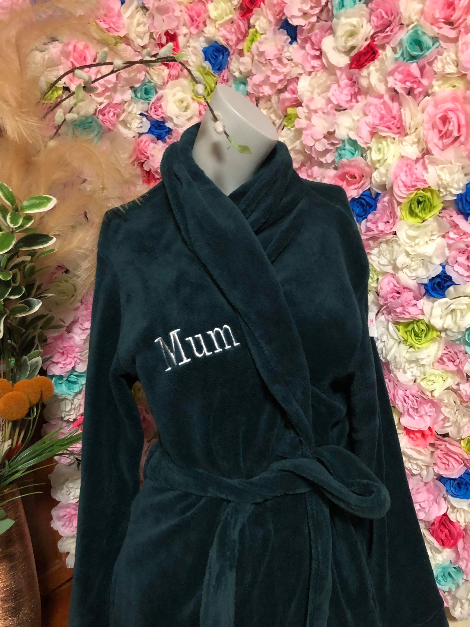 Ladies Hooded Luxury Plush Shimmer Fleece Dressing Gown Bathrobe Leopa –  Habigail